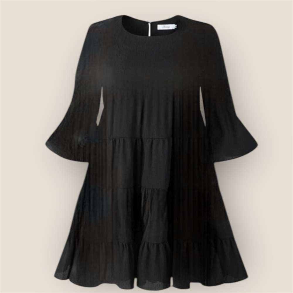 NWOT Ruffles, Boho, Babydoll dress